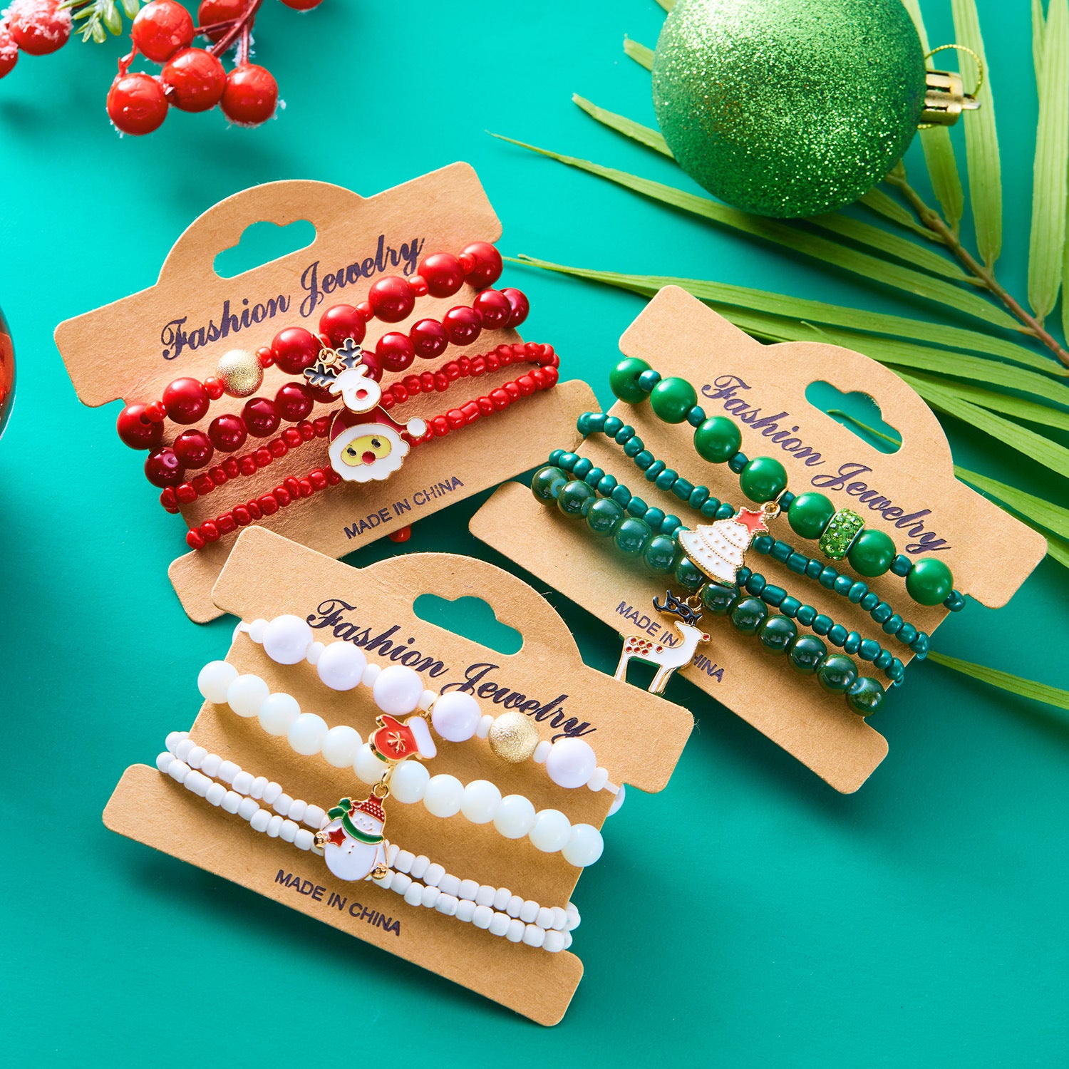 Wholesale Christmas Element Beaded Beaded Bracelet