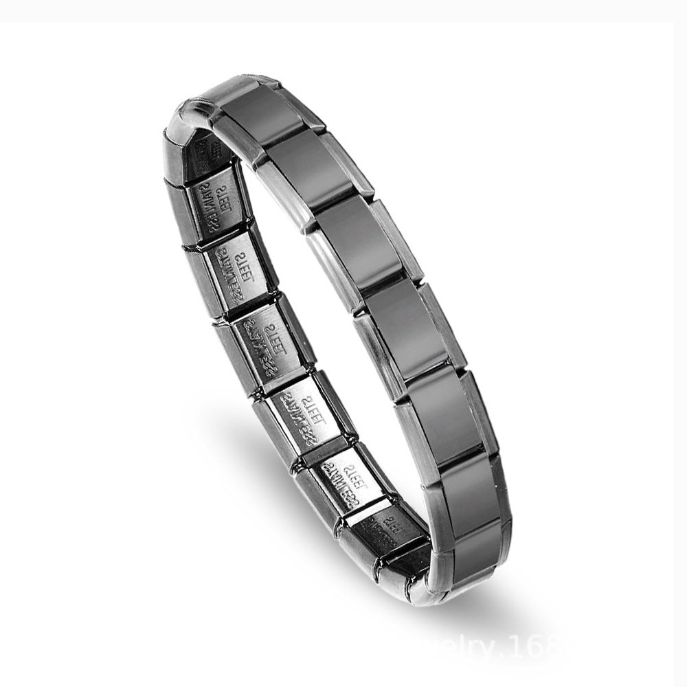 Wholesale Italian Modular Color Stainless Steel Elastic Bracelet