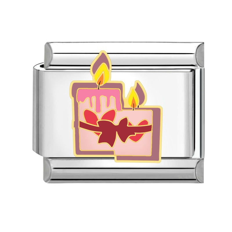 Wholesale  Italian Beaded Bracelet 9mm DIY Splicing Removable Father's Day Creative Stainless Steel Combinable Bracelet