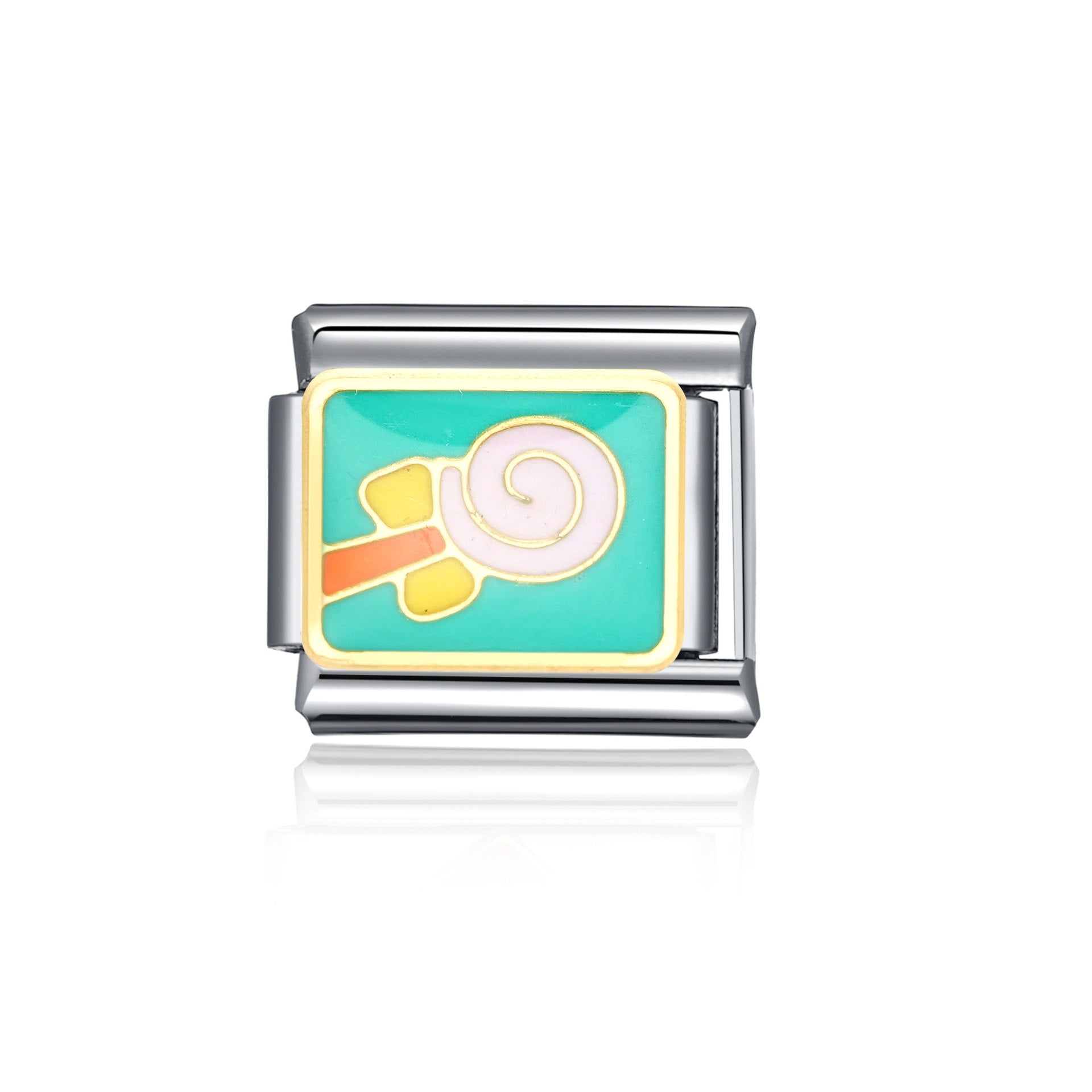 Wholesale Italian Charm Bracelet 9mm DIY Splicing Cute Cartoon Stainless Steel Composable Bracelet