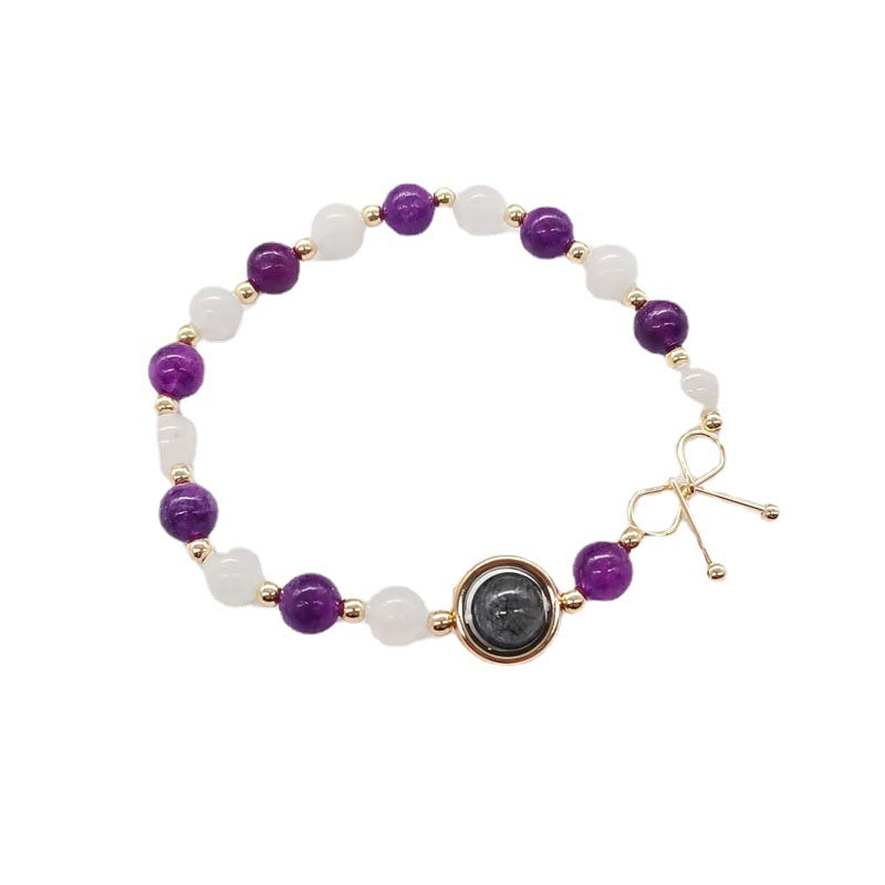 Wholesale  Crystal White Moonlight Amethyst Bracelet