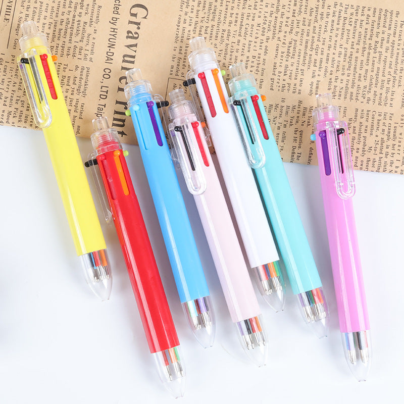 Wholesale Creative Macaron 6 Color Ballpoint Pen