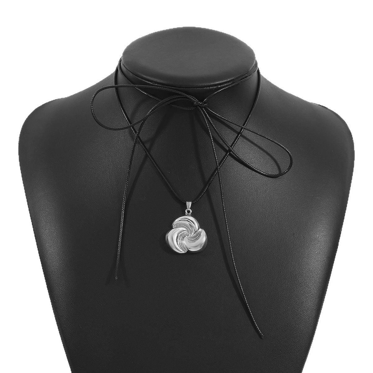 Wholesale rotating half-moon alloy earrings simple design geometric necklace ring