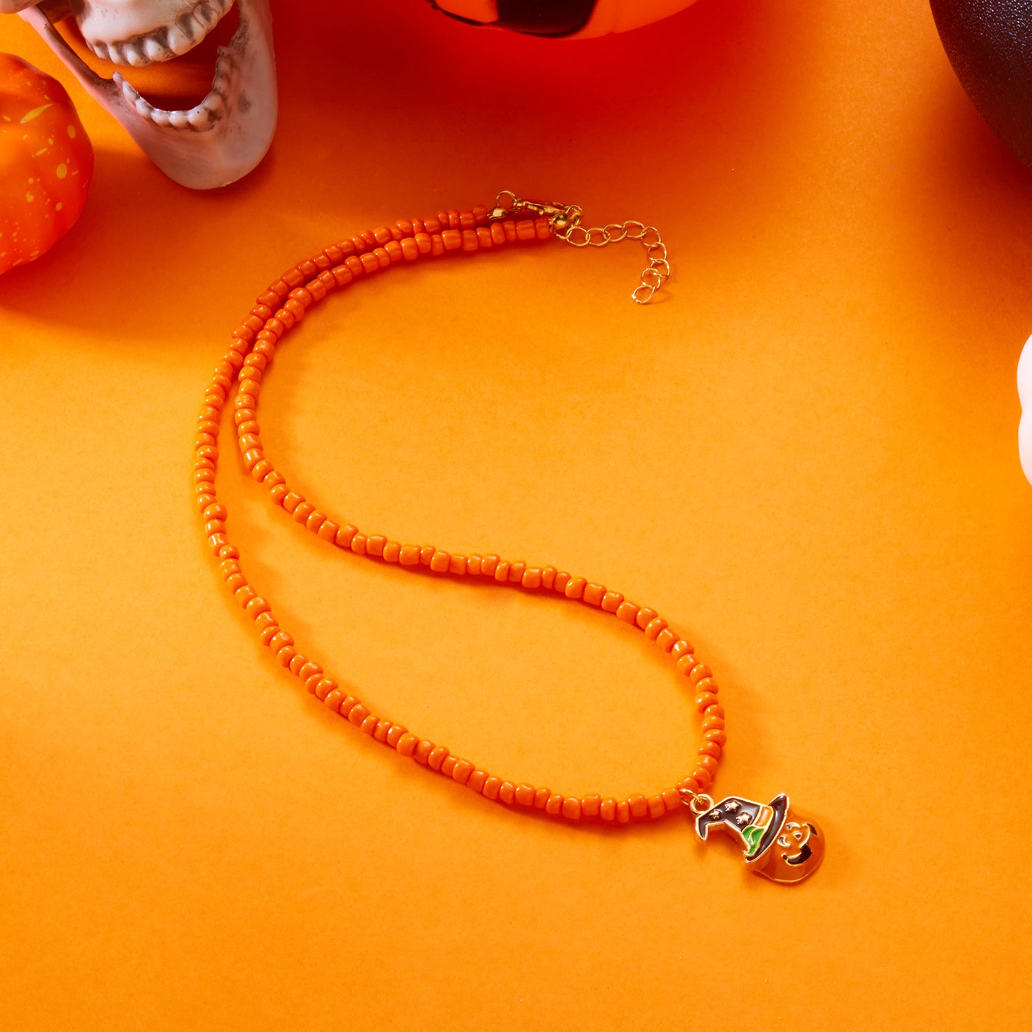 Wholesale Halloween Jewelry Pumpkin Ghost Pendant Necklace