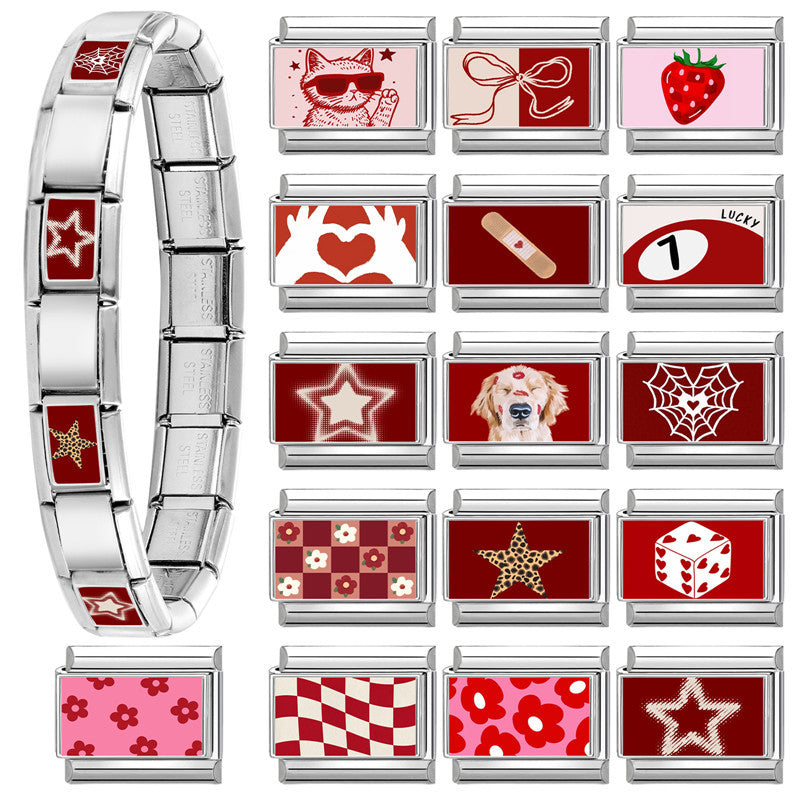 Wholesale 19/ 01/ 2026, Charms, Italian Charms, Stainless Steel Bracelets, Composable Bracelet, DlY Bracelets