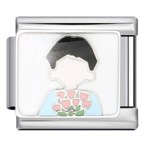 Wholesale  Italian Charm Bracelet 9mm DIY dripping Creative Stainless Steel Composable Bracelet