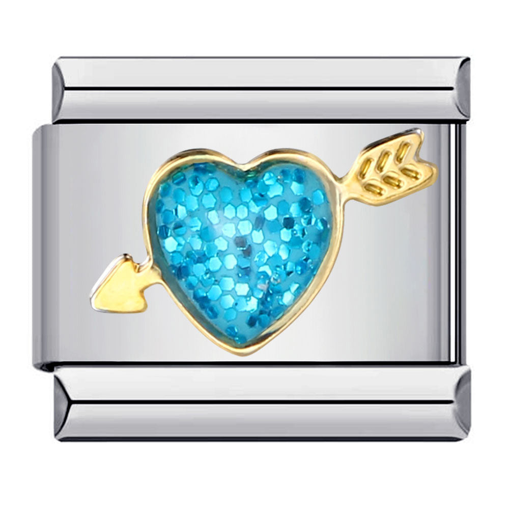 Wholesale Italian Charm Bracelet 9mm DIY Splicing Removable Heart Crown Element Stainless Steel Composable Bracelet