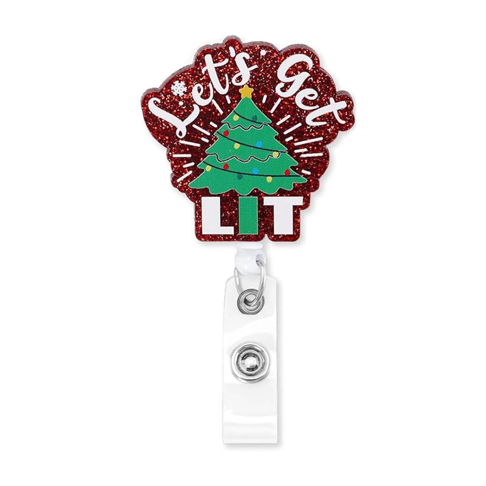 Wholesale Christmas Snowman Badge Scroll Keychain ACC-KC-LingYu010