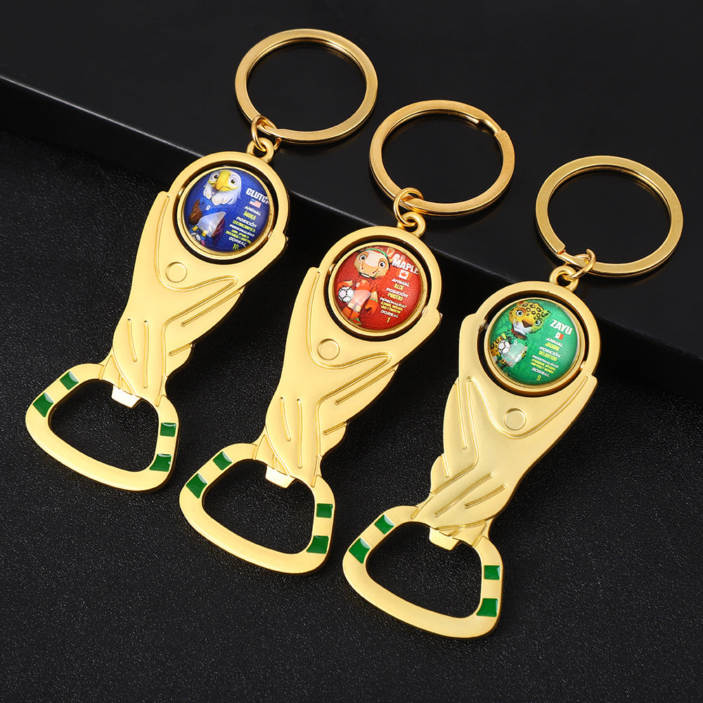 Wholesale 2026 World Cup Keychain Bottle Opener Set Zinc Alloy Decorative Accessory Boutique Resale