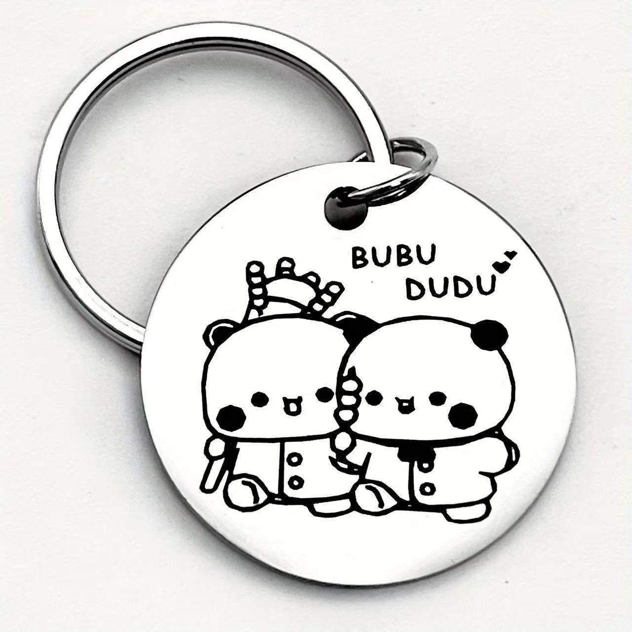 Wholesale Cartoon Theme Stainless Steel Keychain With Laser Engraving Stylish Key Ring Gift For Everyday Use