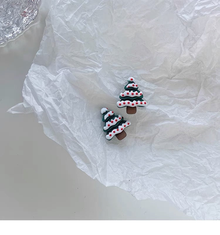 Wholesale Christmas Santa Claus Elk Ear Studs Clip Earrings ACC-ES-Yijia002