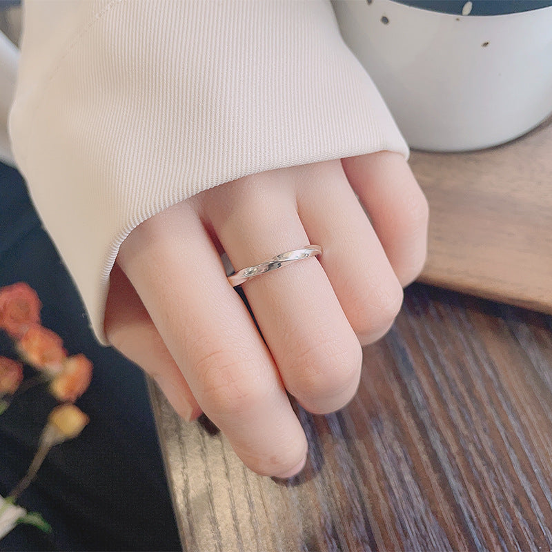 Wholesale S925 Sterling Silver Mobius Ring Thin-Ring Opening Ring
