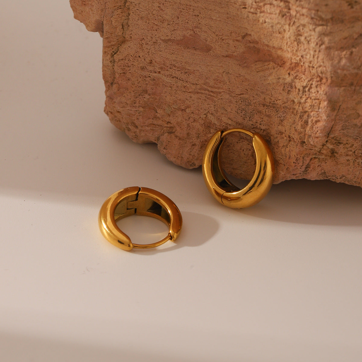 Wholesale Stainless Steel  Ring Ear Buckle Earrings