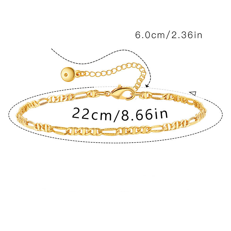Wholesale electroplating thin chain colorful water-blocking stackable arrow butterfly anklet
