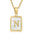 Wholesale  stainless steel three-dimensional shell letter necklace