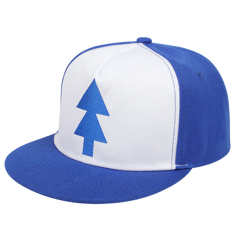 Wholesale Men's Baseball Cap Blue Embroidery Cartoon Flat Brim Hat ACC-HT-KuBang005