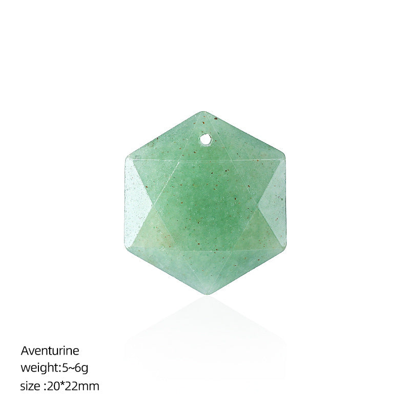 Wholesale Six Pointed Star Amethyst Natural Stone Pendant DIY Jewelry Accessory Boutique Gift For Resale