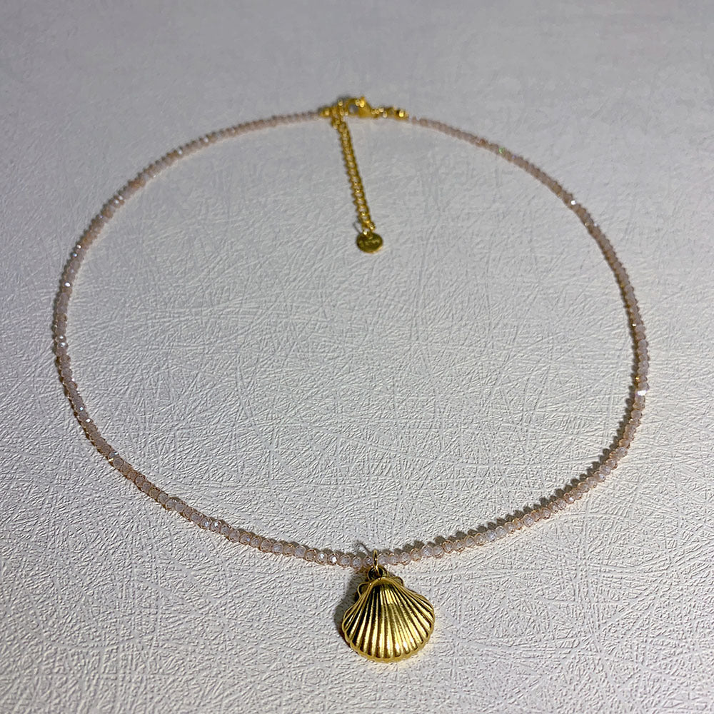 Wholesale Natural Baroque Pearl Necklace Fine Natural Stone Eye Shell Versatile Clavicle Chain Choker Necklace Stainless Steel Necklace ACC-NE-Yazhi001