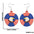 Wholesale Independence Day Earrings  Flag Pentagram Pendant Earrings