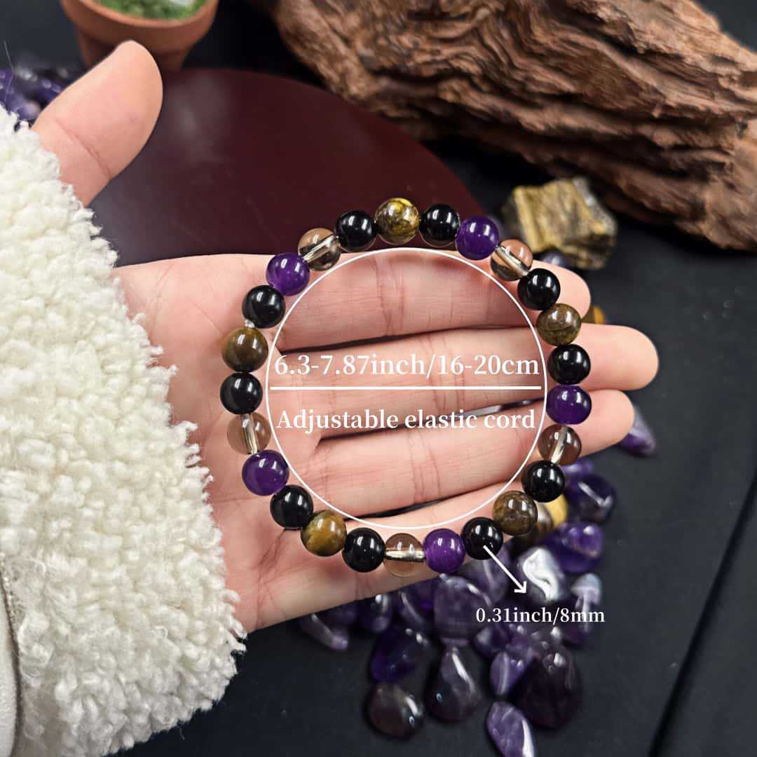 Wholesale Tiger Eye Stone Smoky Quartz Amethyst Obsidian Bracelet