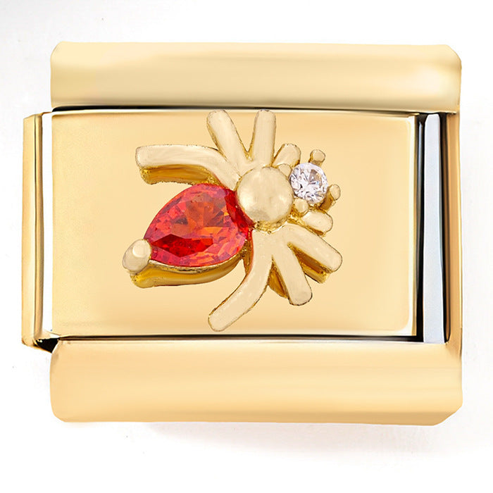 Wholesale Italian Charm Bracelet 9mm DIY Splicing Creative Pattern Stainless Steel Composable Bracelet