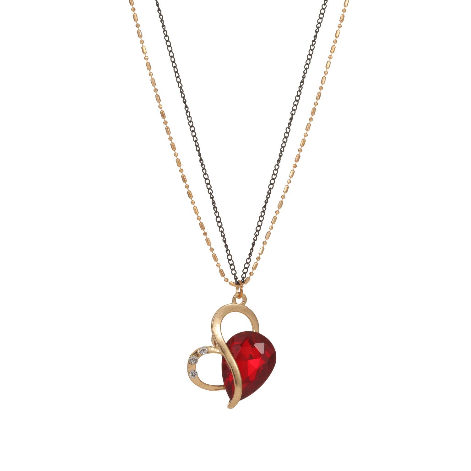 Wholesale red love necklace Valentine's Day heart-shaped clavicle necklace