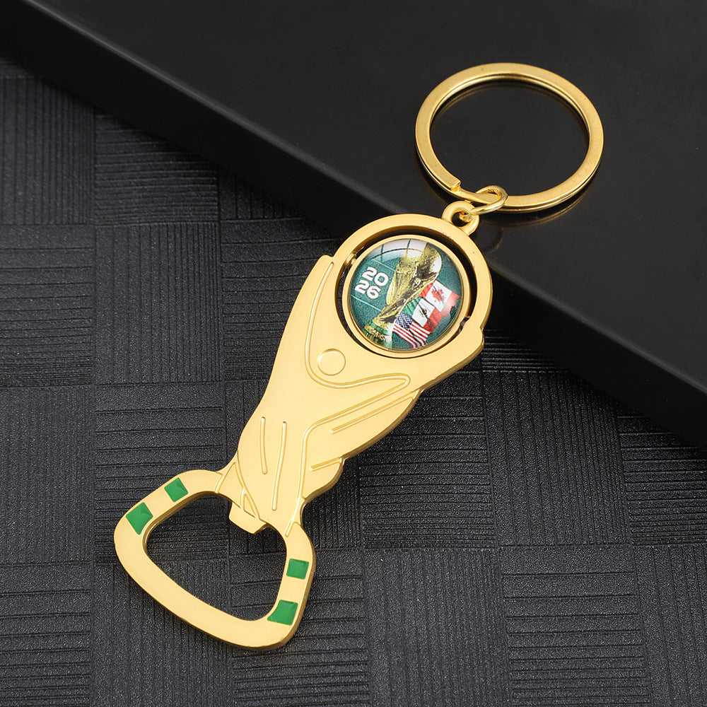 Wholesale 2026 World Cup Keychain Bottle Opener Set Zinc Alloy Decorative Accessory Boutique Resale