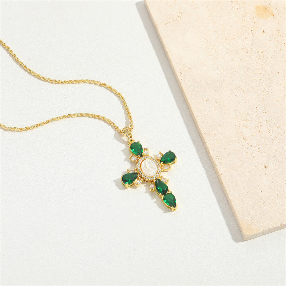 Wholesale cross pendant clavicle necklace