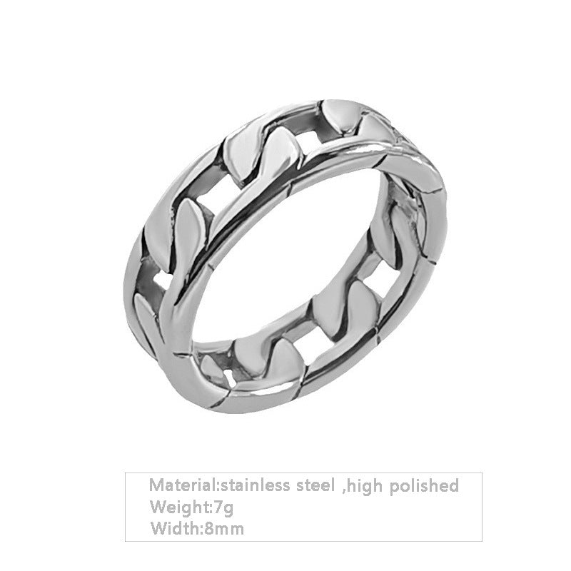 Wholesale Titanium Steel Men  Chain Ring