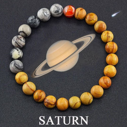 Wholesale  eight planets natural stone beaded bracelet
