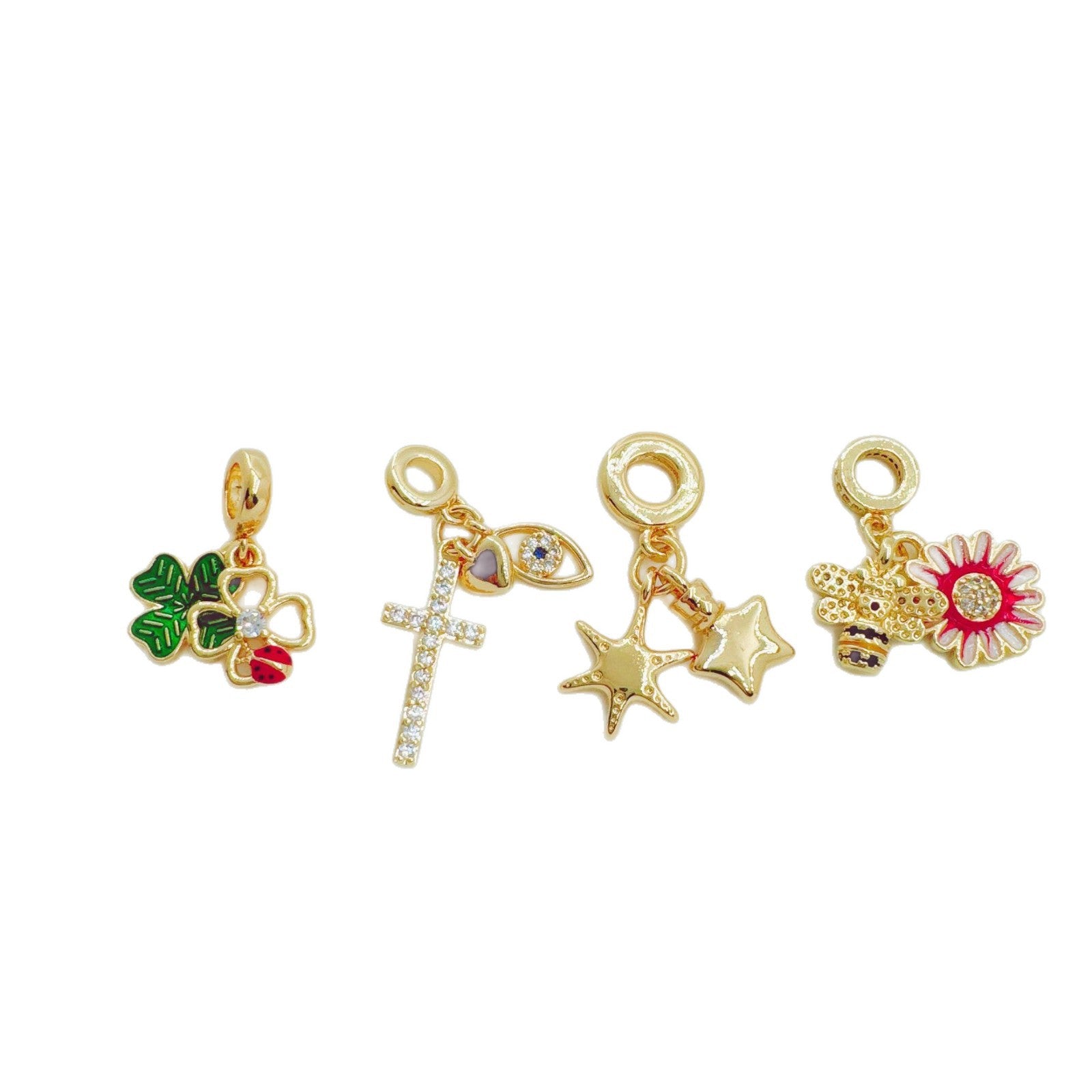 Wholesale European Style Clover Cross Pendant Necklace