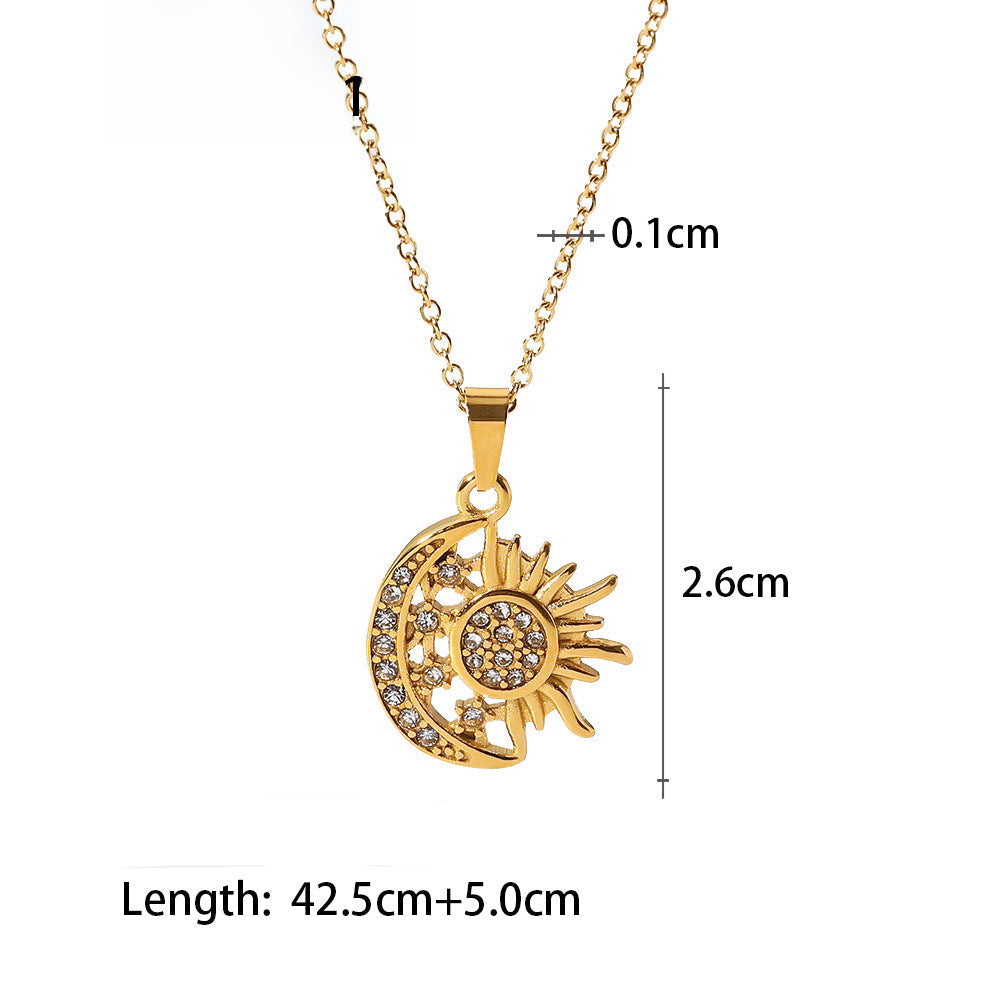 Wholesale Vintage Twist Chain  Stainless Steel Heart Shape Necklace