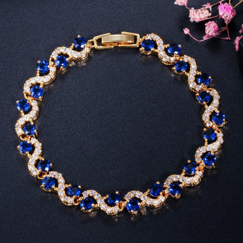 Wholesale Women S Gold Tone Crown Design Rhinestone Bangle Bracelet White And Colorful Stones Fashion Jewelry Accessory Gift