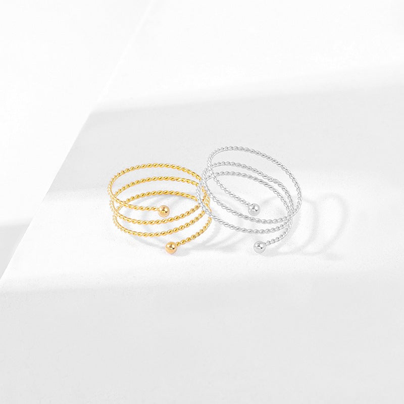 Wholesale Titanium Steel Ring Adjustable Coil Rings ACC-RS-DingChao008