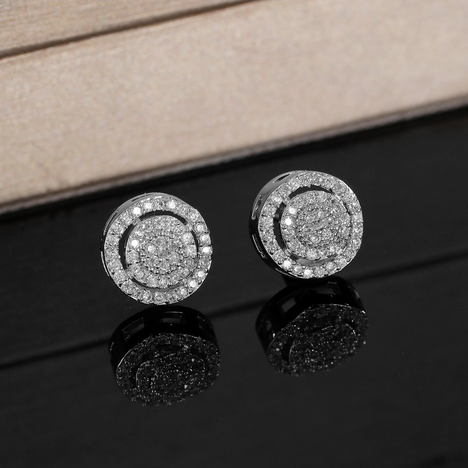 Wholesale  Luxury Large Zircon Drop-Shaped Earrings