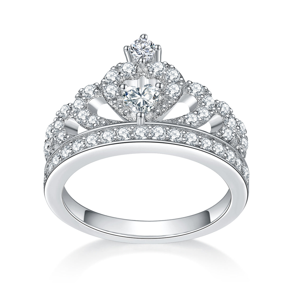 Wholesale  s925 sterling silver crown zircon women's ring