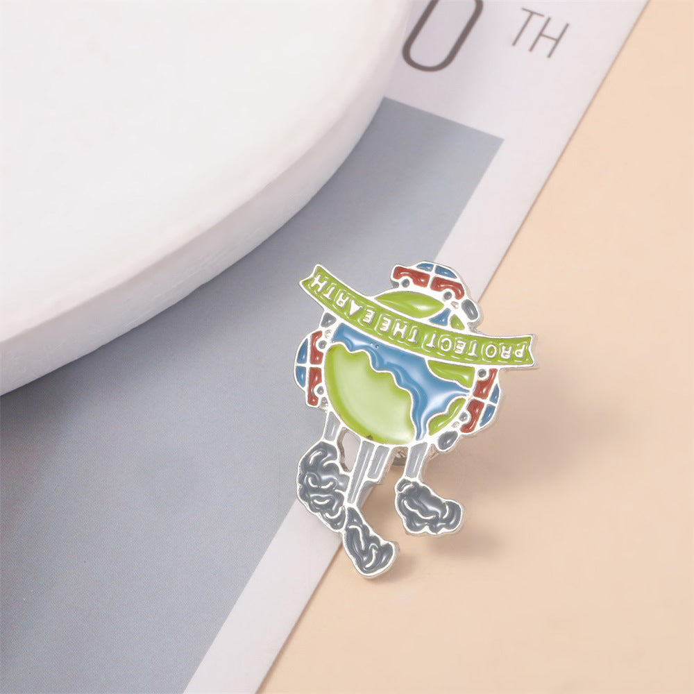 Wholesale Protection themed earth brooch