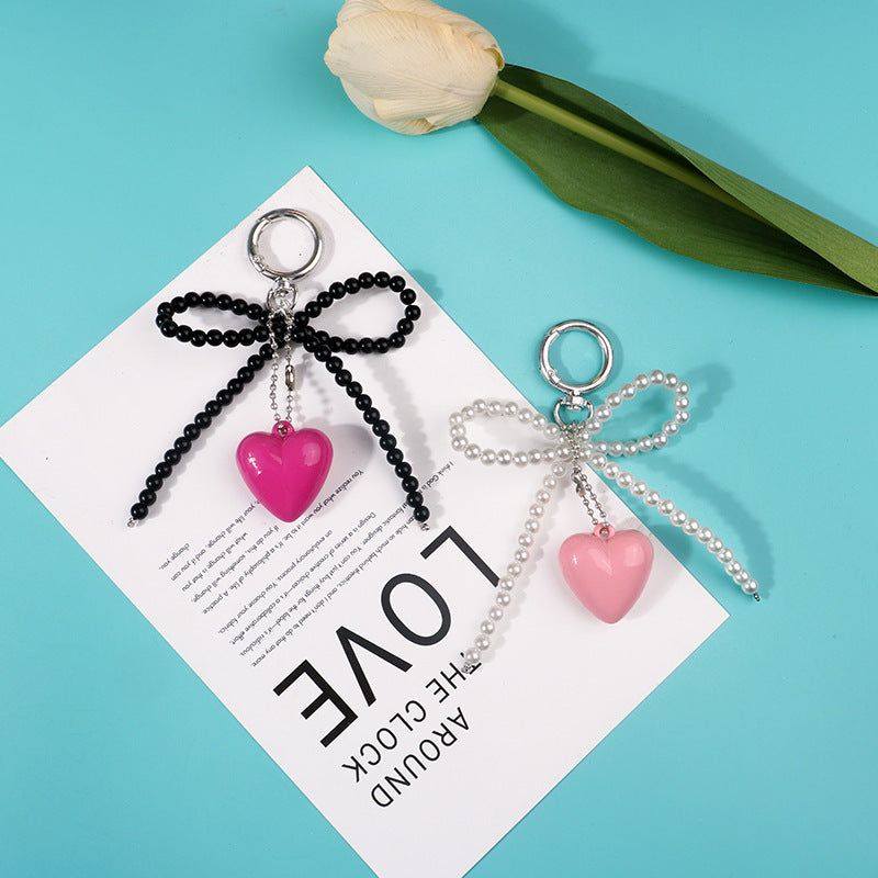 Wholesale Multicolor Resin Creative Love Handmade Beaded Keychain