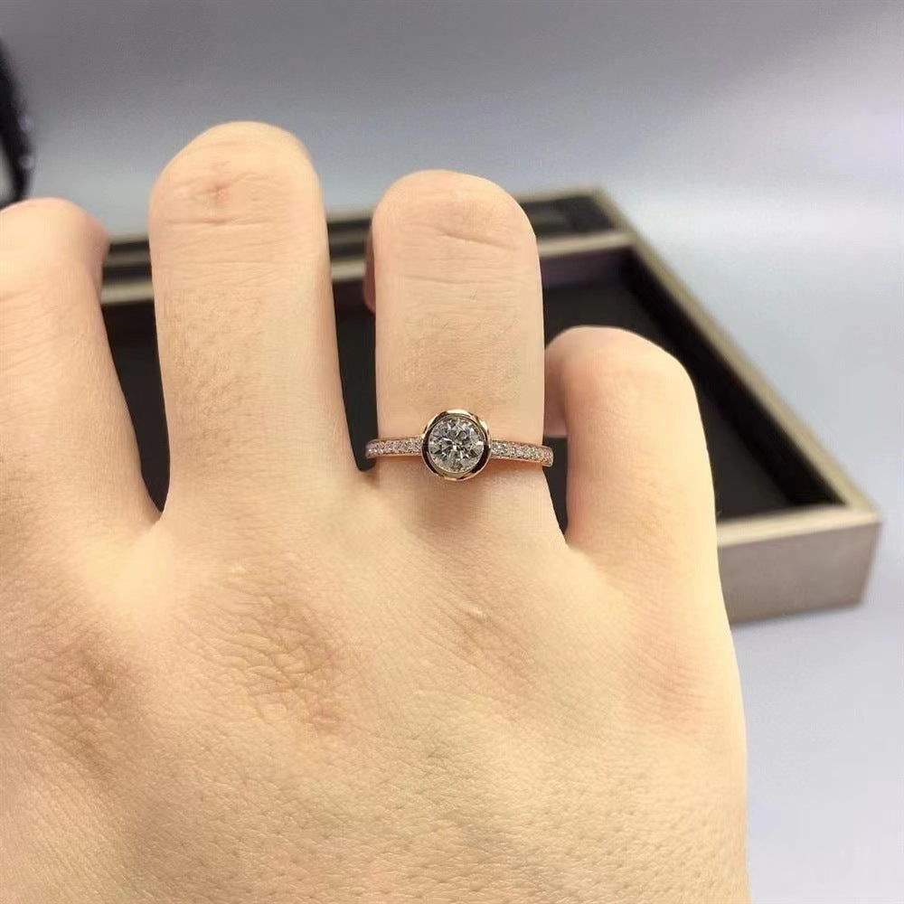 Wholesale  Rose Gold Moissanite Diamond Ring