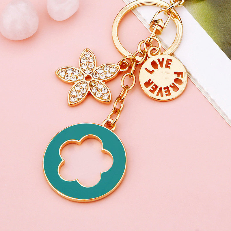 Wholesale Flower Zinc Alloy Keychain ACC-KC-RuiYuan001