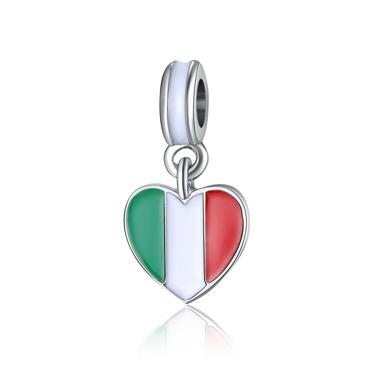 Wholesale 10PCS National flag heart Charms