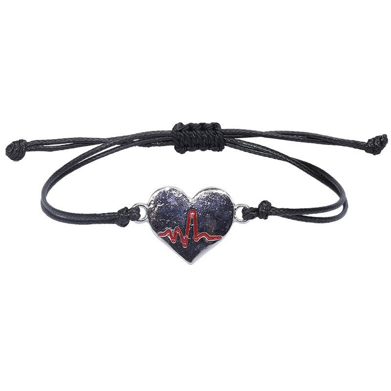 Wholesale  nurse ECG woven bracelet stet