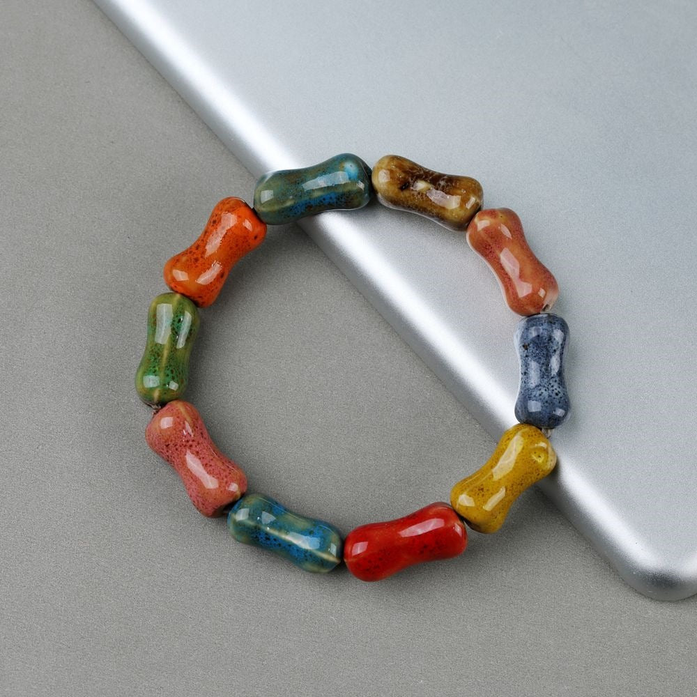 Wholesale Ceramic Glaze Porcelain Bead Bracelet ACC-BT-YXH006