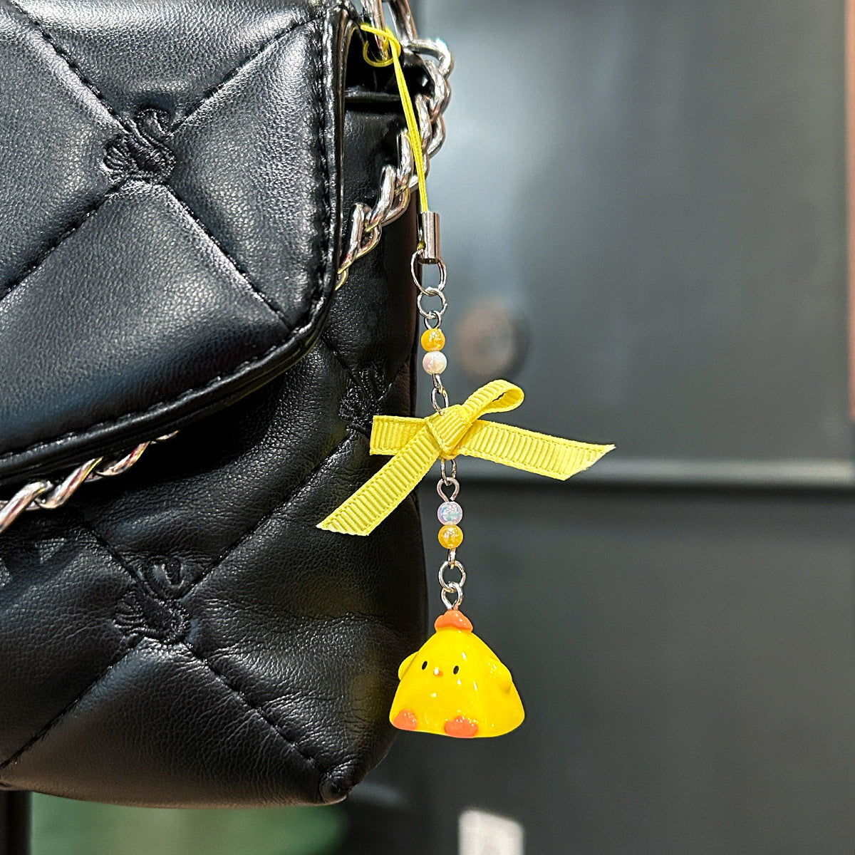 Wholesale Cute Chick Beaded Mobile Phone Chain Keychain