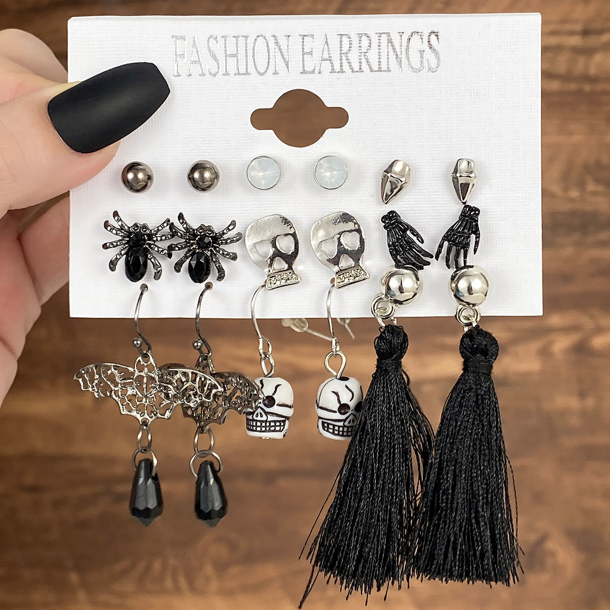 Wholesale Halloween Horror Alloy Oil Drop Earrings ACC-ES-Anduo004
