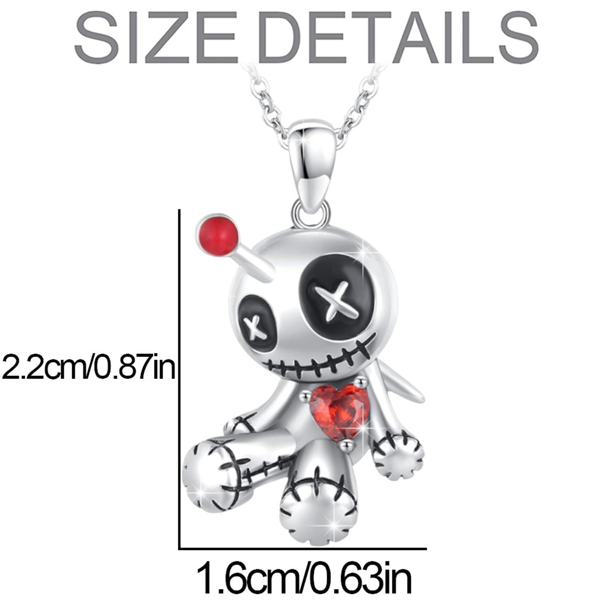 Wholesale  Cursed Doll Necklace Gothic Design Creative Fun Punk Pendant Necklaces