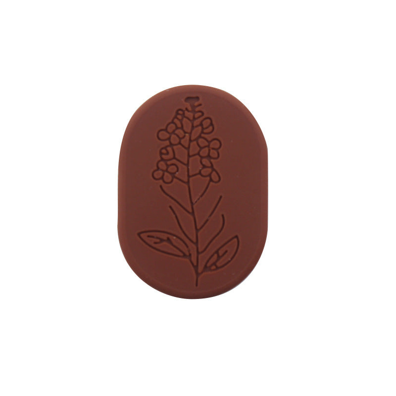 Wholesale 5pcs Silicone Round Corner Blocks Printing Focal Beads ACC-BDS-GuangTian031