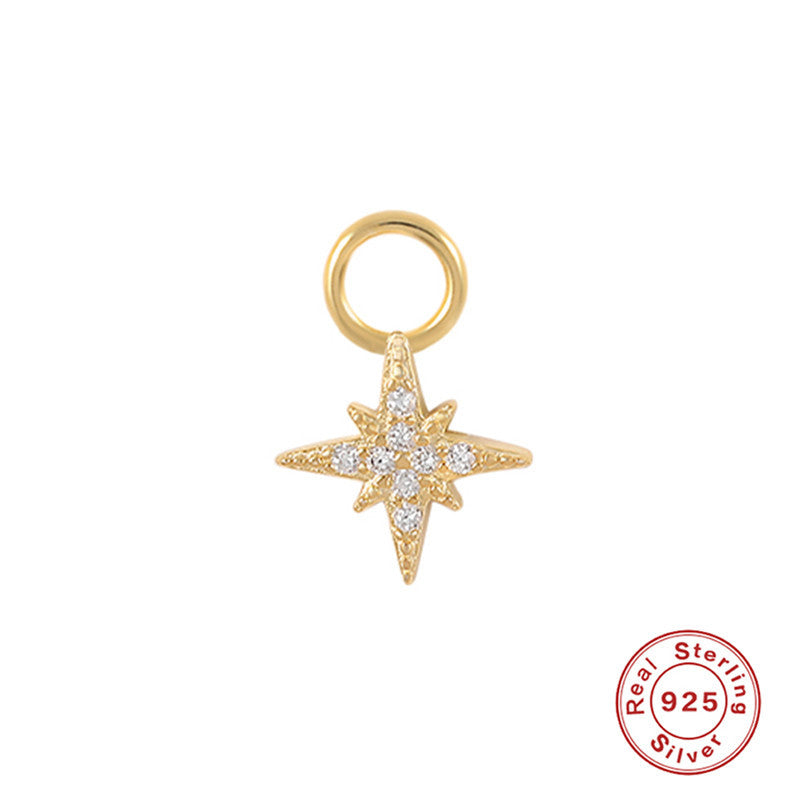 Wholesale S925 Sterling Silver Earrings Charm Bead Pendant Ear Studs ACC-ES-KaNaier005