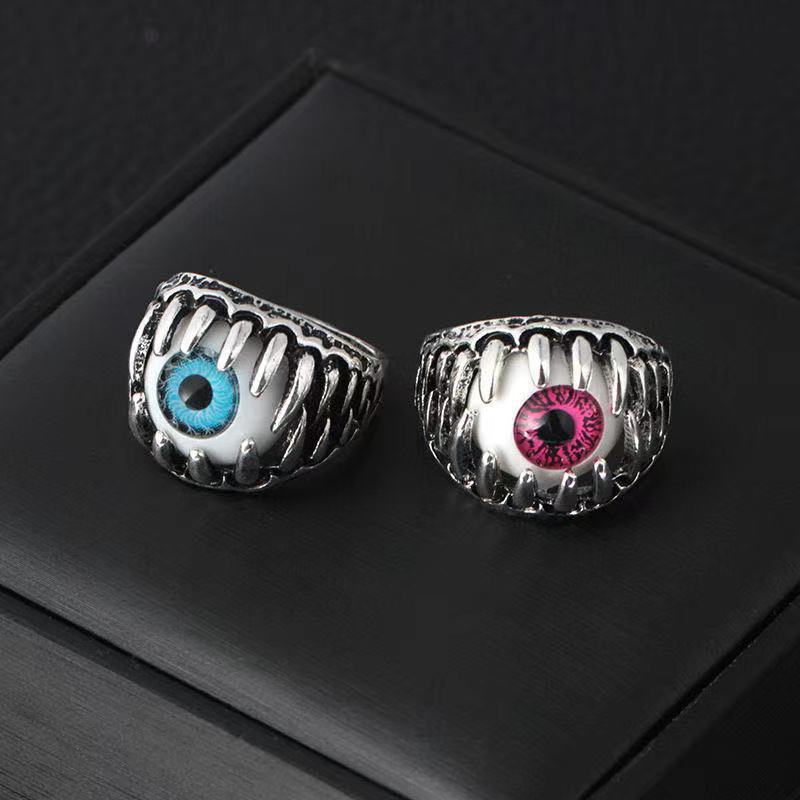 Wholesale Fashion Evil Eye Ring Adjustable Zinc Alloy Jewelry Accessory for Resale
