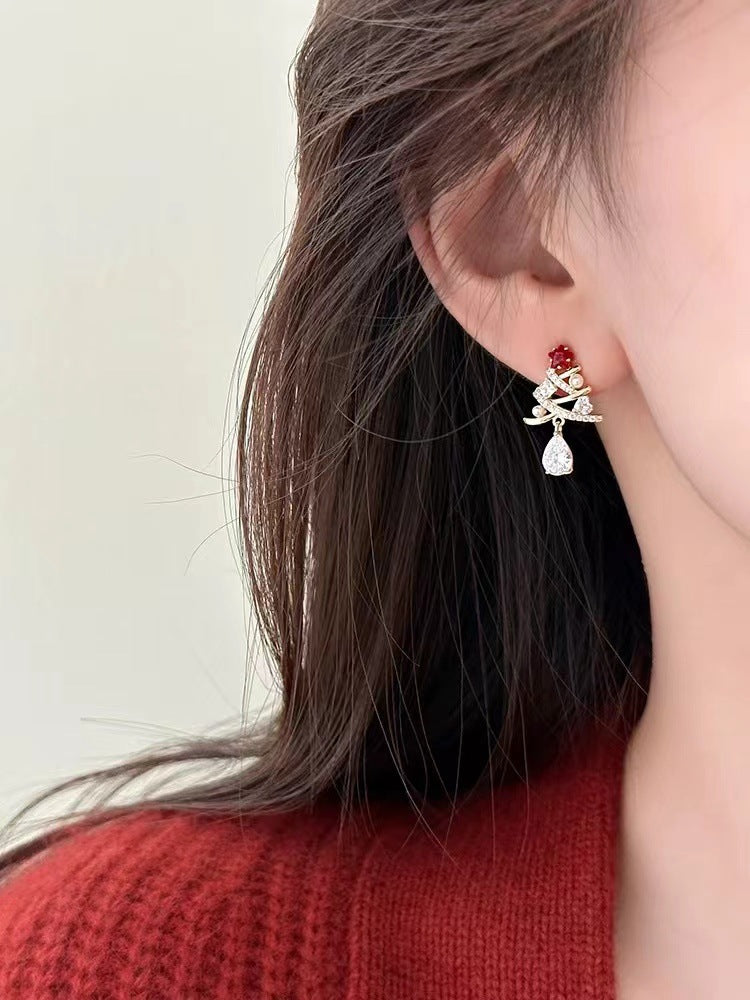 Wholesale  Retro Fairy Flower Bow Earrings